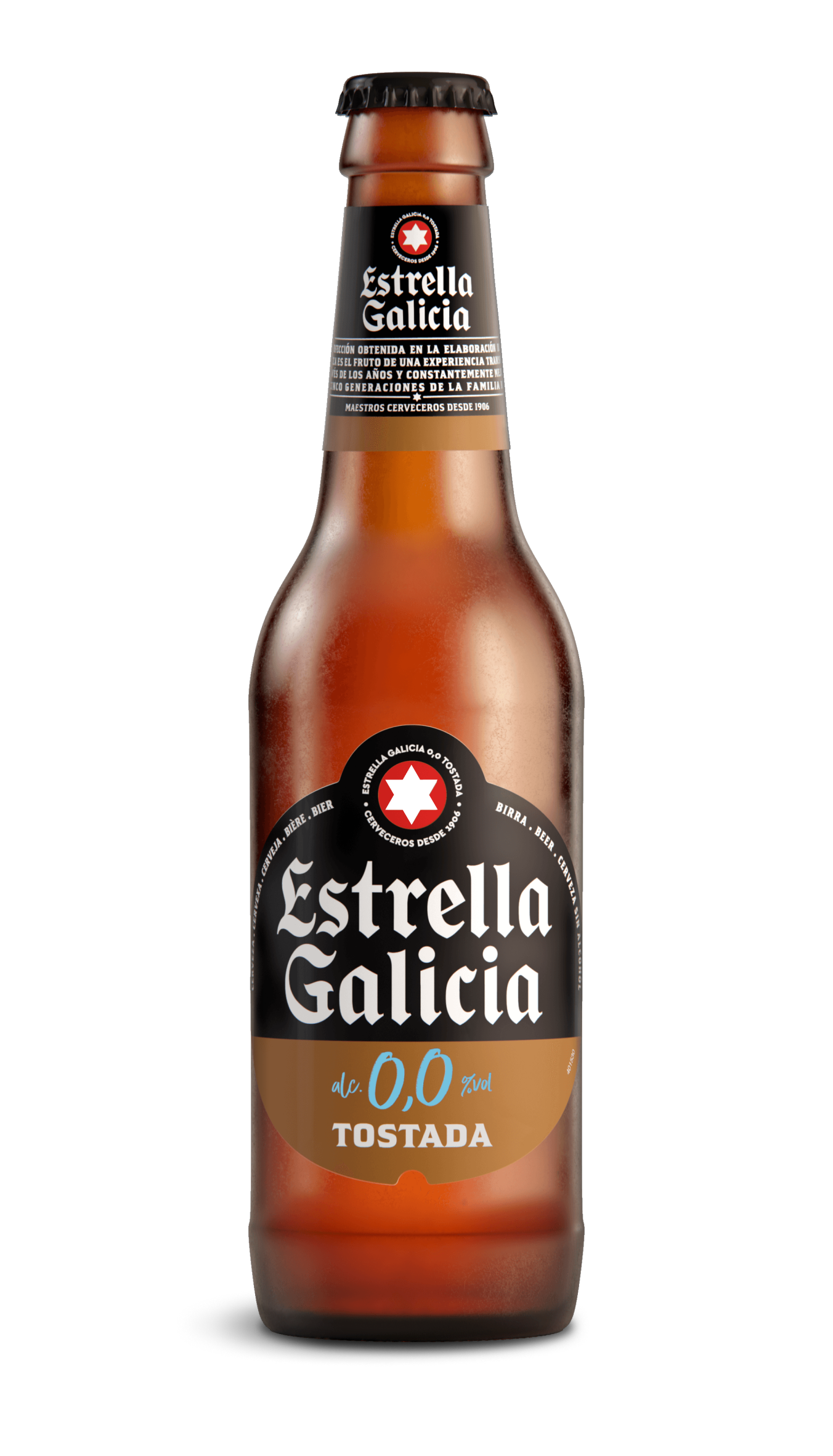Botella Estrella Galicia 0,0 Tostada